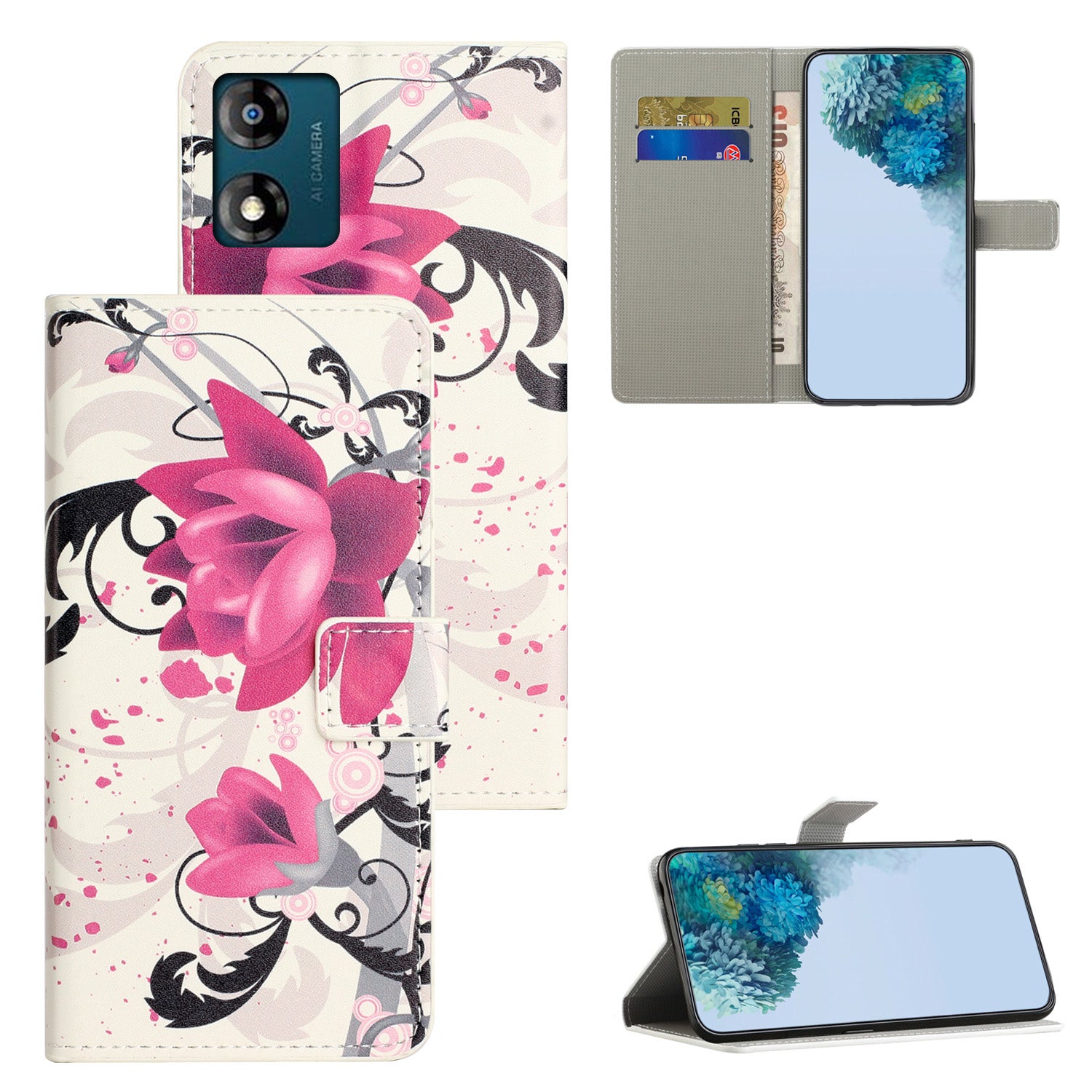 Leather Stand Phone Case For Motorola Moto E13 4G Pattern Printing Magnetic Wallet Cover Leather Stand Phone Case For Motorola Moto E13 4G Pattern Printing Magnetic Wallet Cover